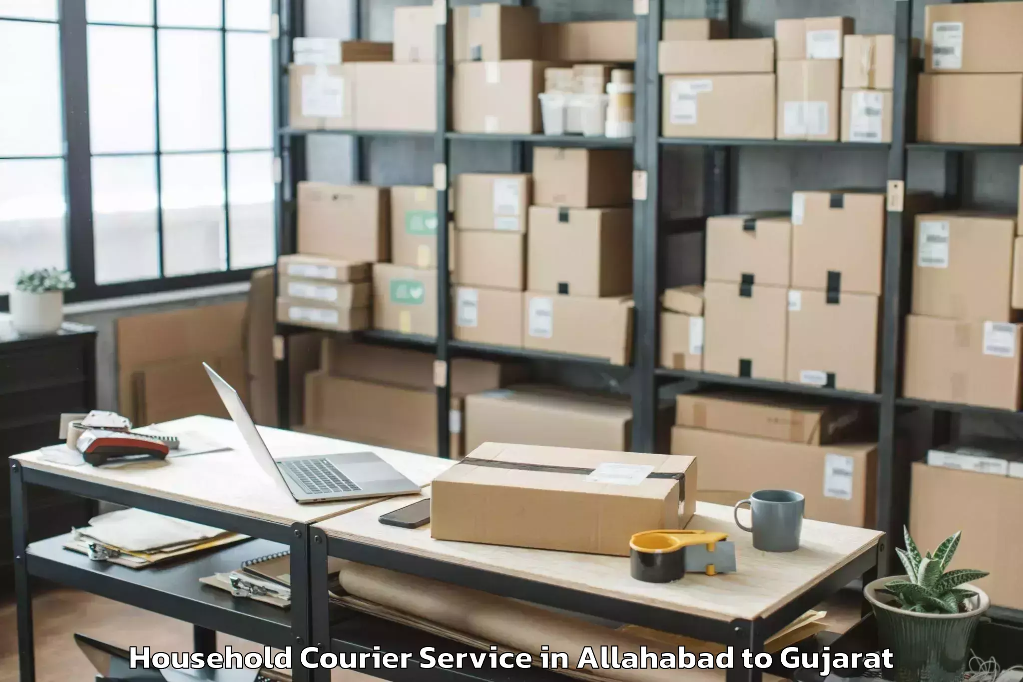 Quality Allahabad to Kadi Household Courier